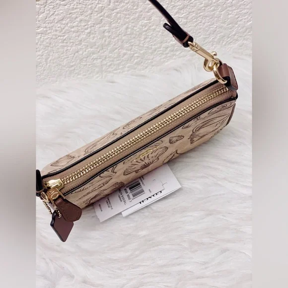 NWT Coach Nolita 19 With Shell Print Signature Canvas CBK79 Gold/Sand Multi - Picture 6 of 7